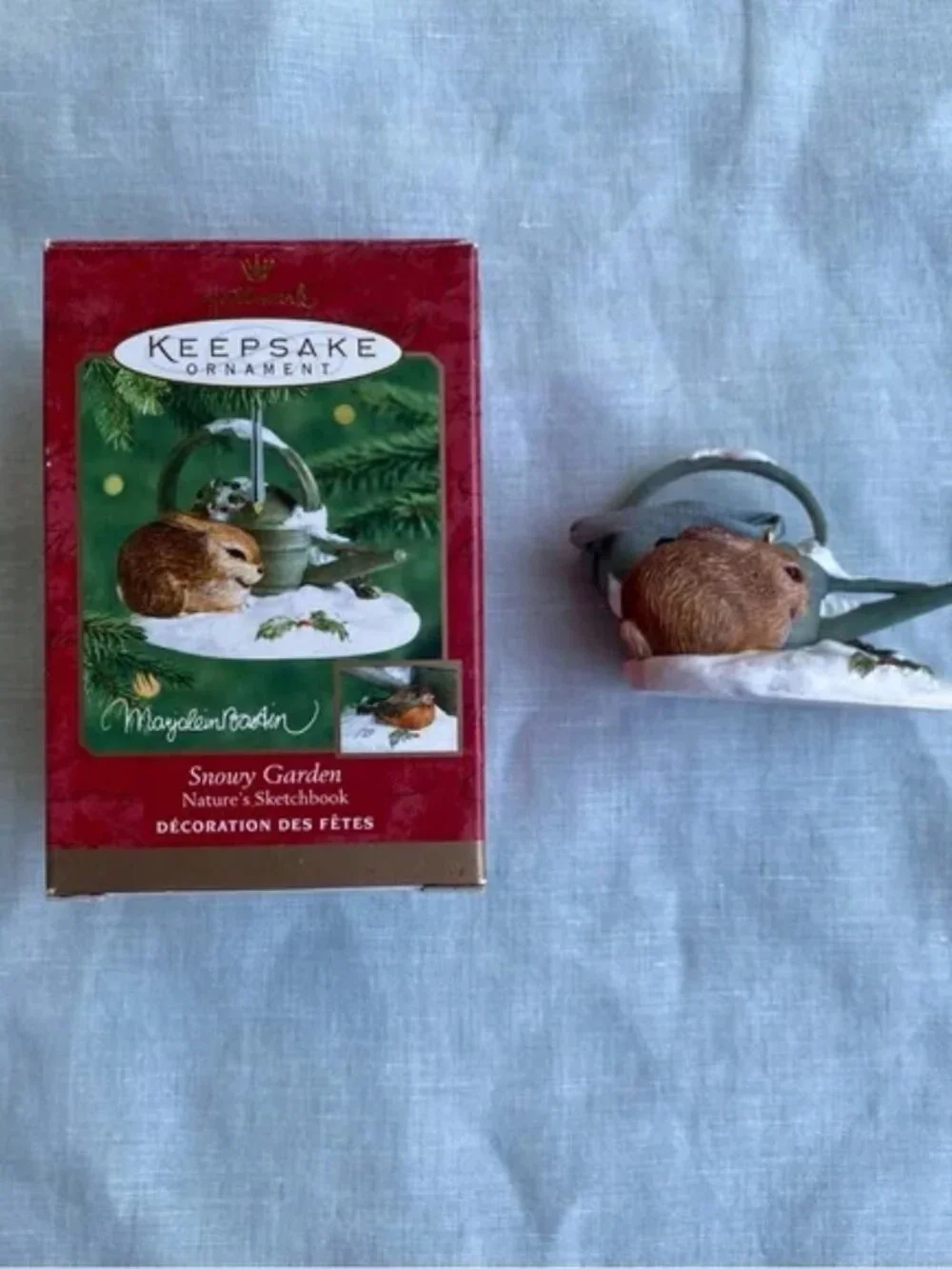 Hallmark 2000 Marjolein Bastin Snowy Garden rabbit Nature's Sketchbook ornament